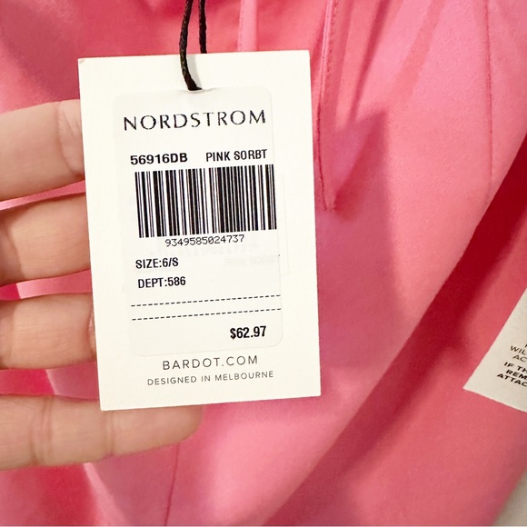 JILLIAN BACK DETAIL MIDI DRESS IN PINK SORBET SIZE 6 SMALL - Picture 8 of 8